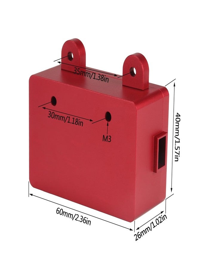 YSKMLOLP RC Crawler Cell Box, SCX10 Receiver Box, 1/10 RC Fuel Cell Receiver Box for 1/8 1/10 RC Rigs Crawler Capra RR10 SCX10 PRO VS4-10 TRX4 TRX6 TF2 D90 CC02(Red) - Image 4